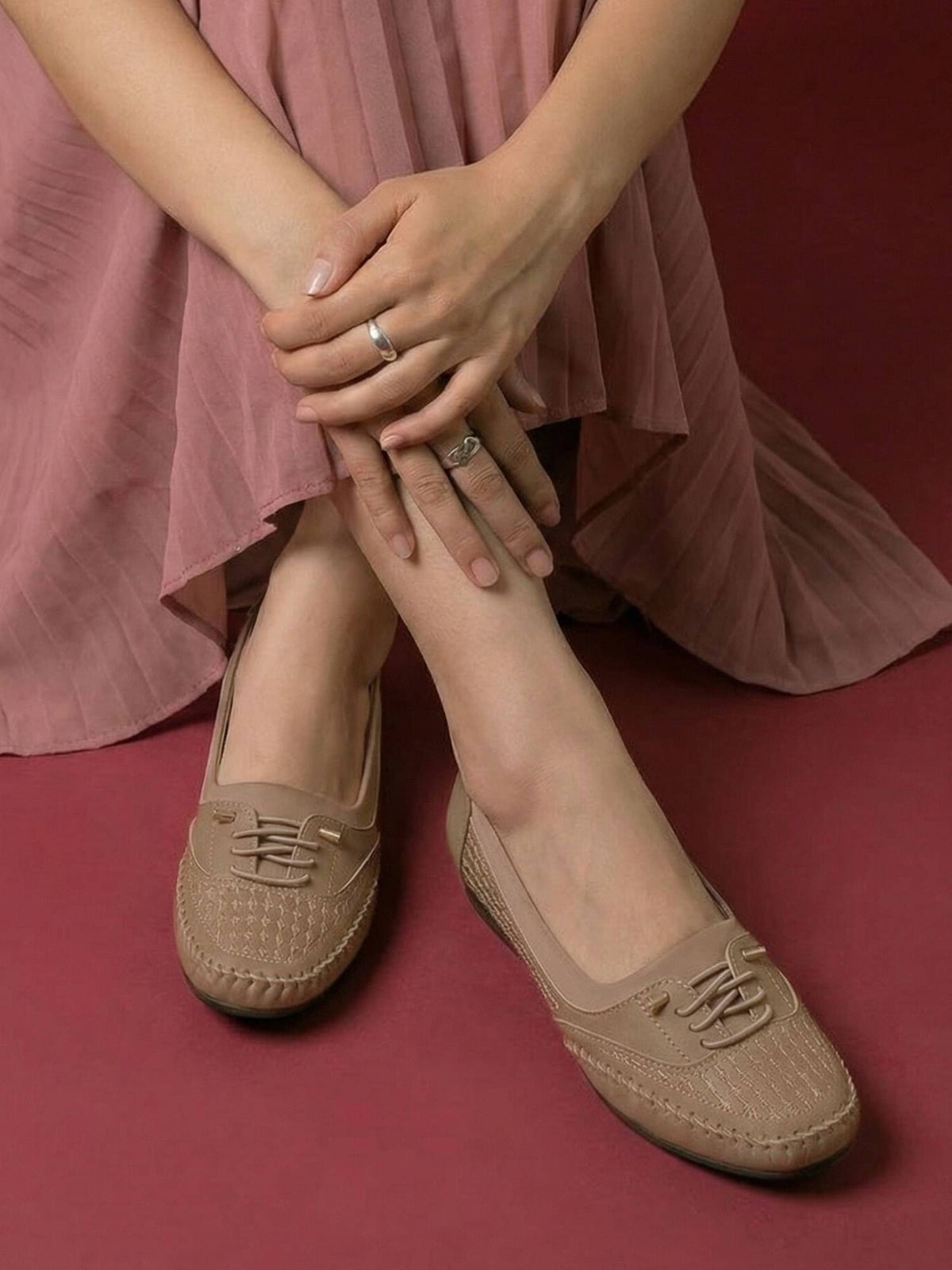 Women Beige Ballerina | F61 - view 1