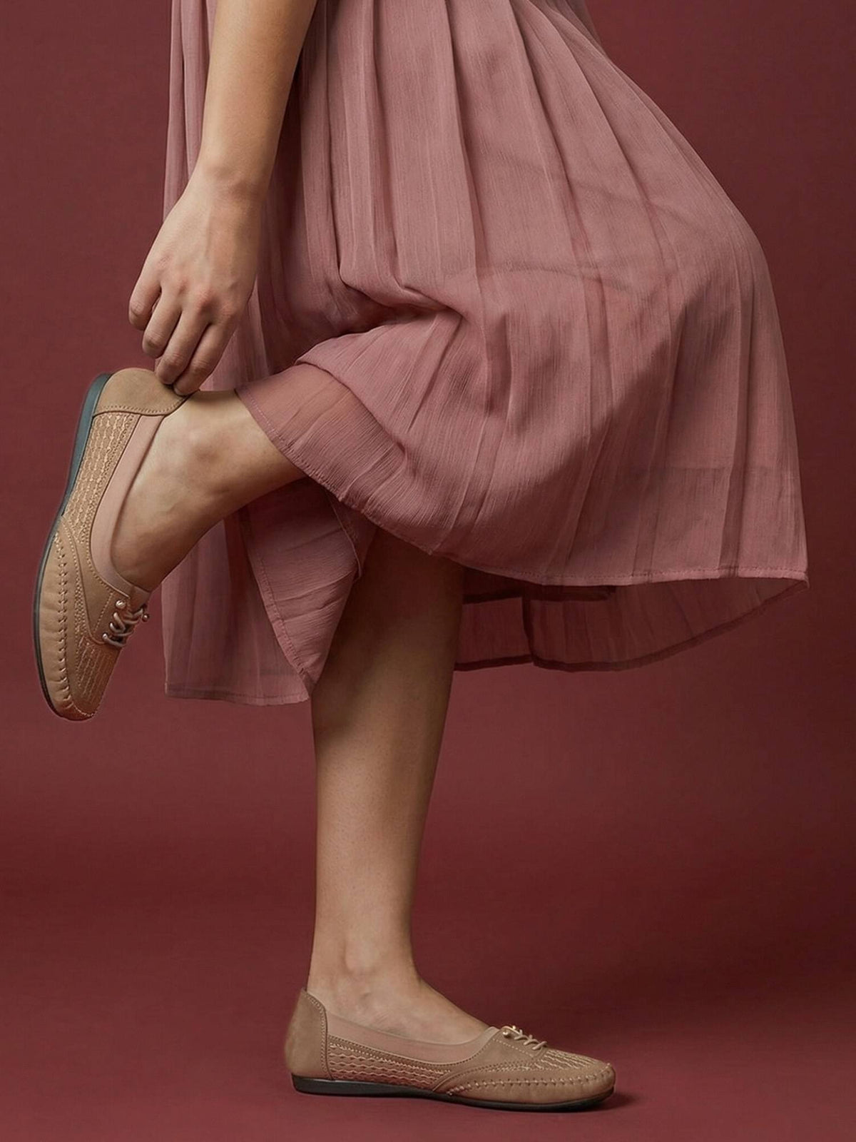 Women Beige Ballerina | F61 - view 5