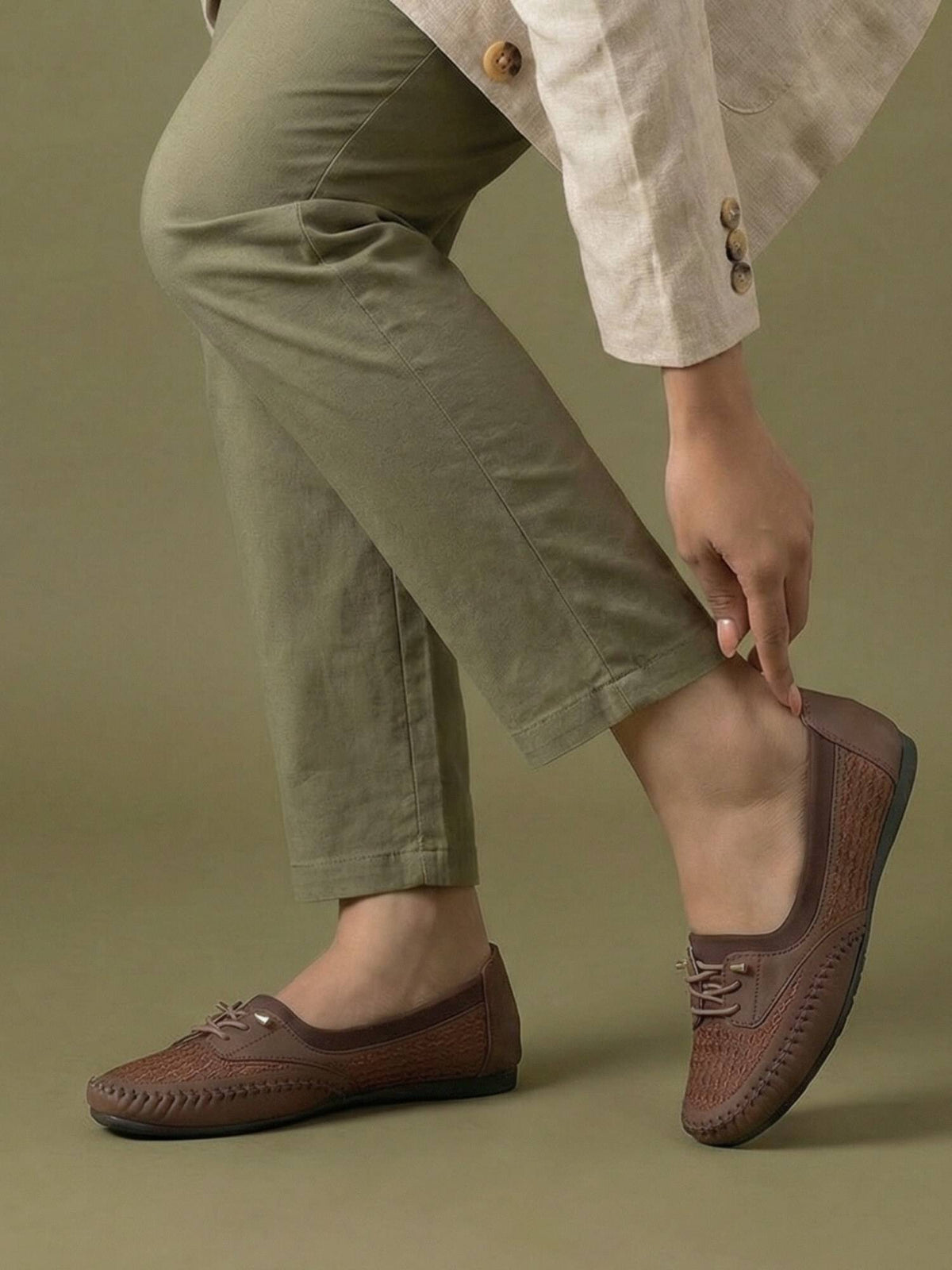Women Beige Ballerina | F61 - view 17