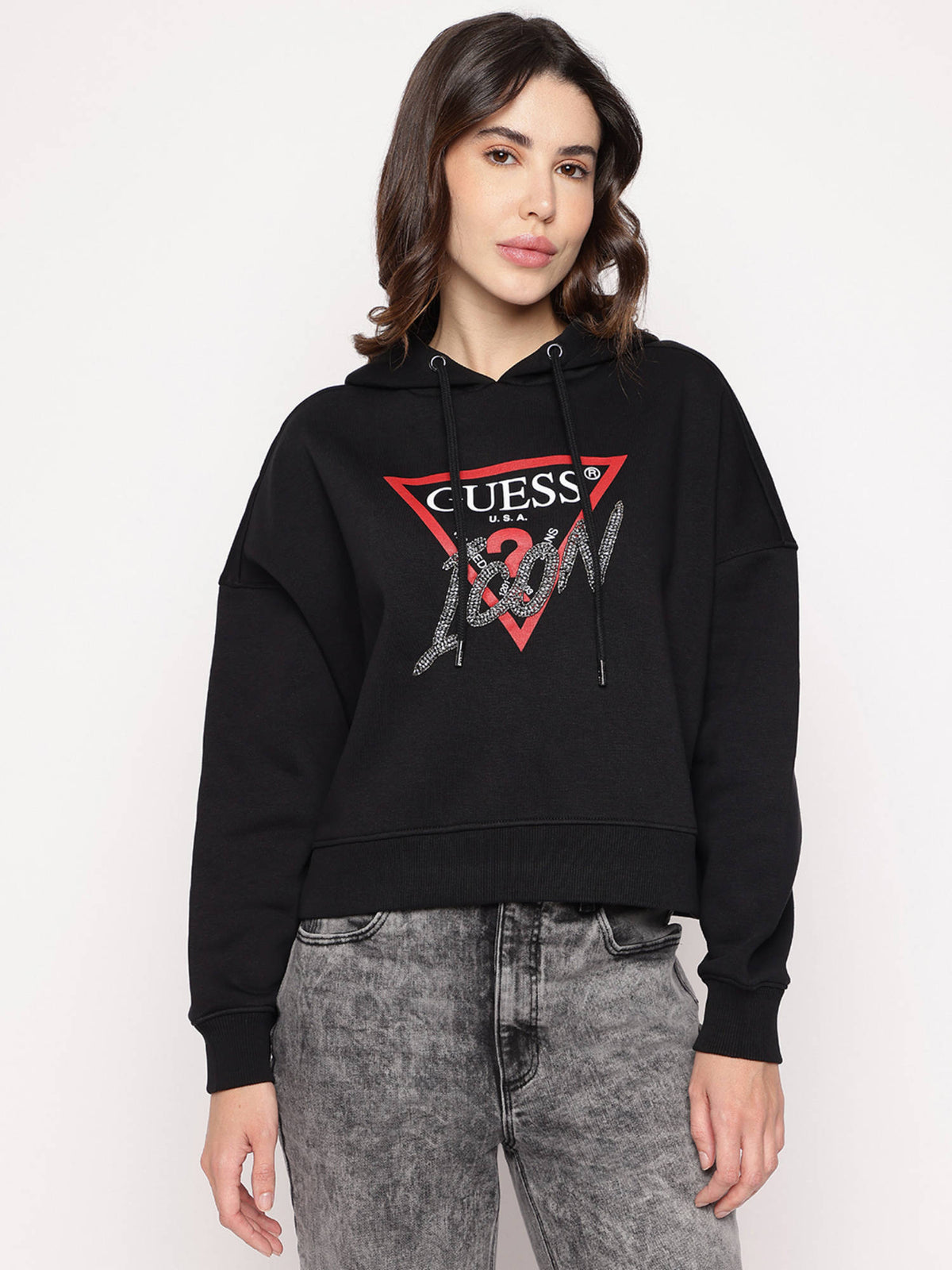 Grey Printed Hooded Neck Sweatshirt | HD56 - view 7