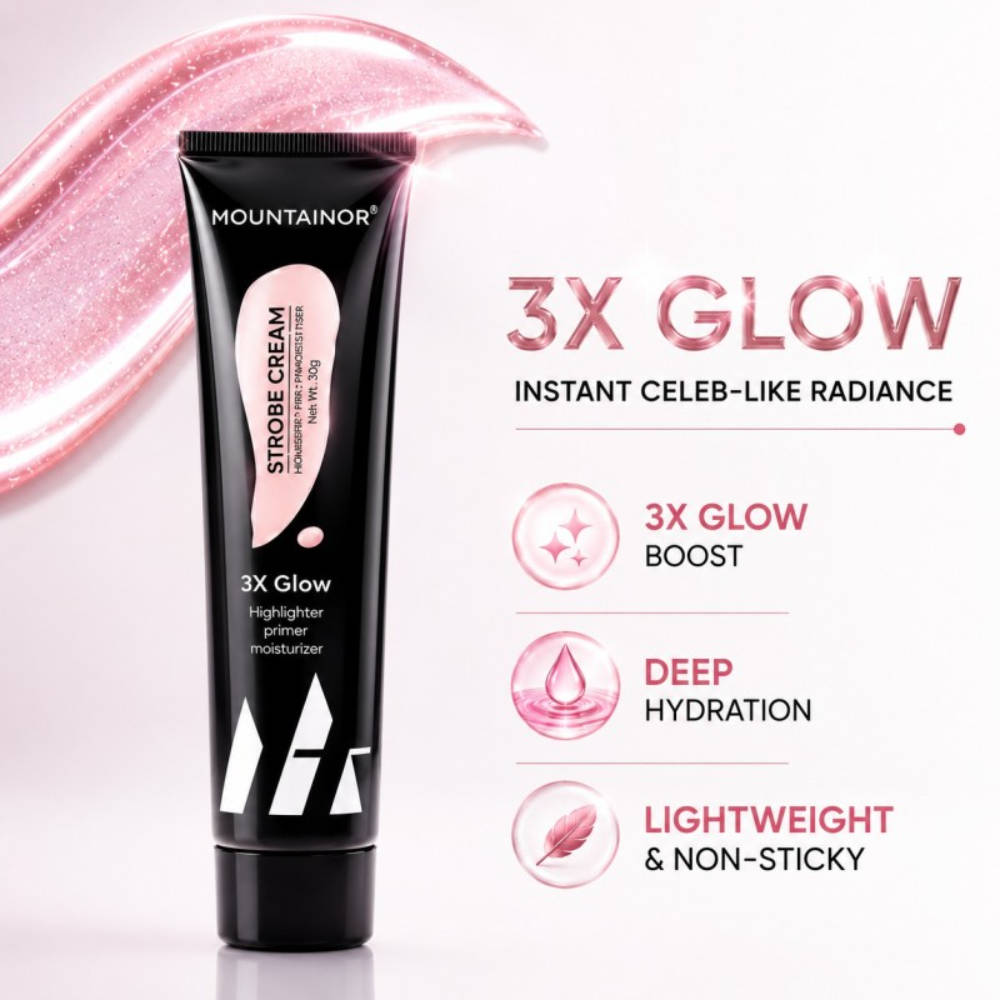 3 In 1 Strobe cream Highlighter + Moisturiser + Primer with Hyaluronic Acid - Pink | F14 - view 1