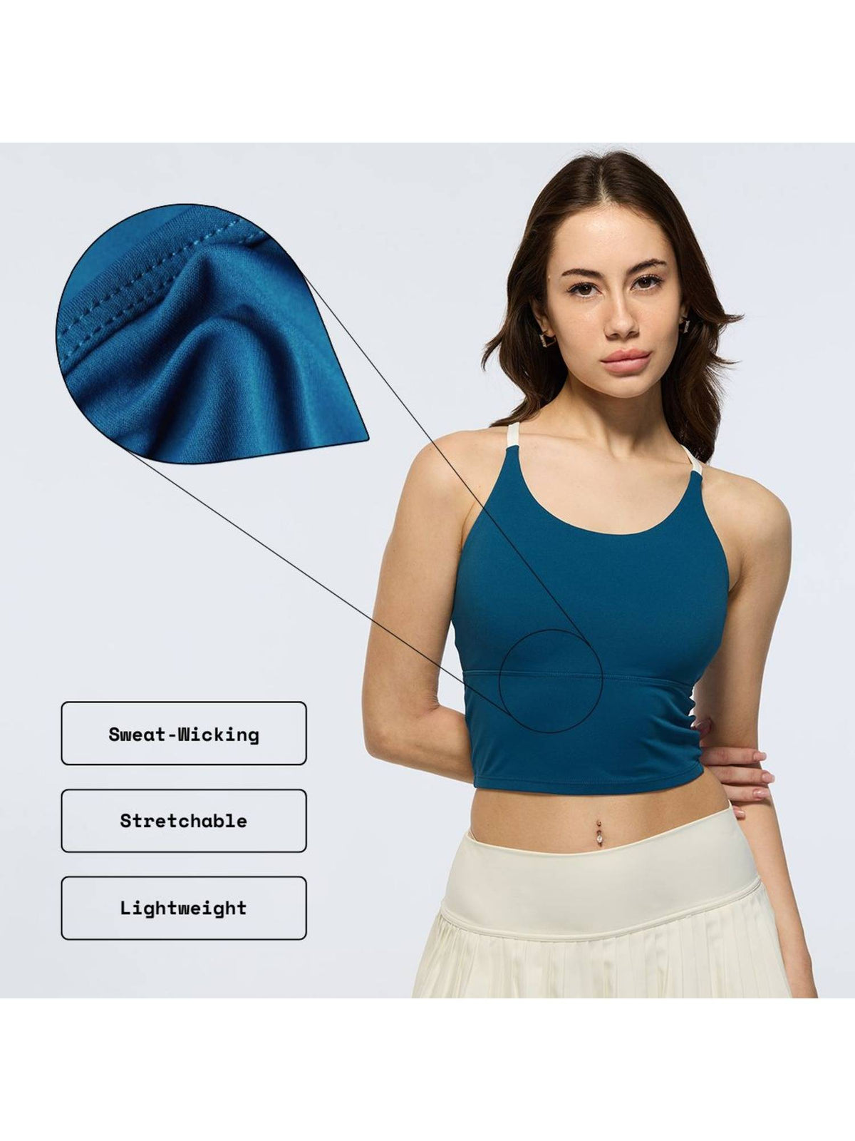Pink Cross Back Sports Bra | sb09 - view 8