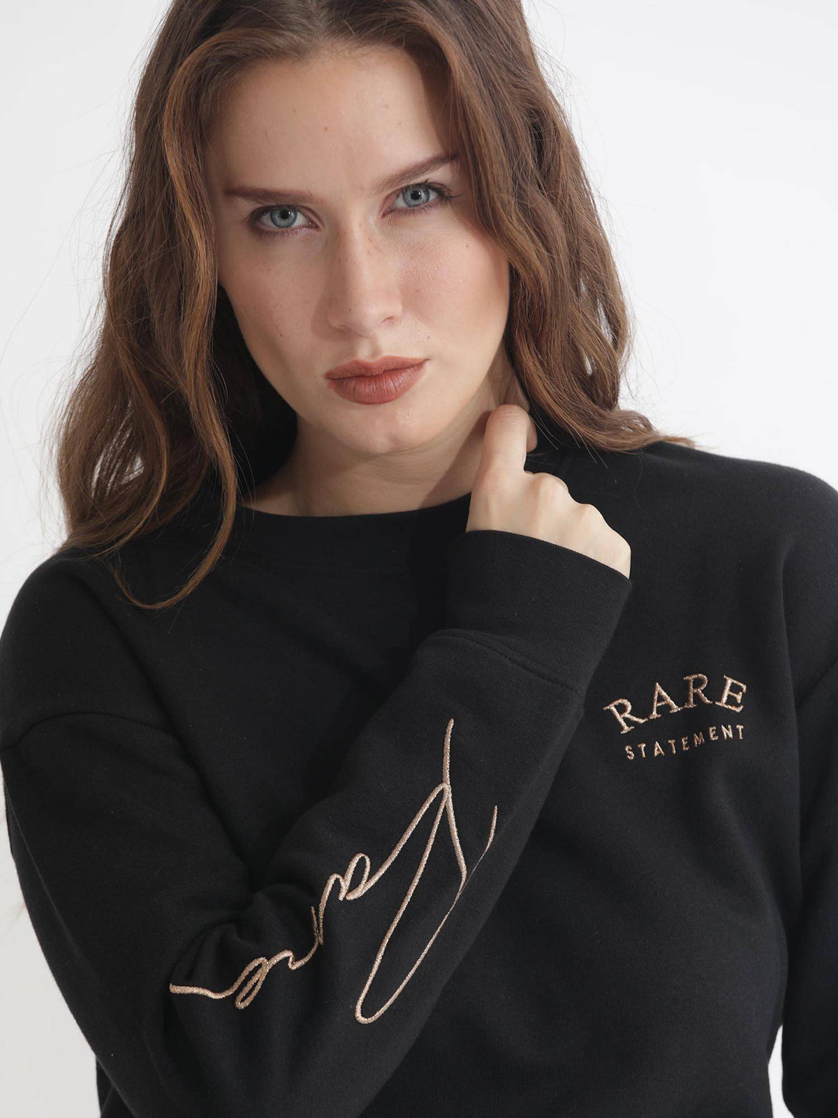 Black Typography Sweatshirt | SS90 - view 2