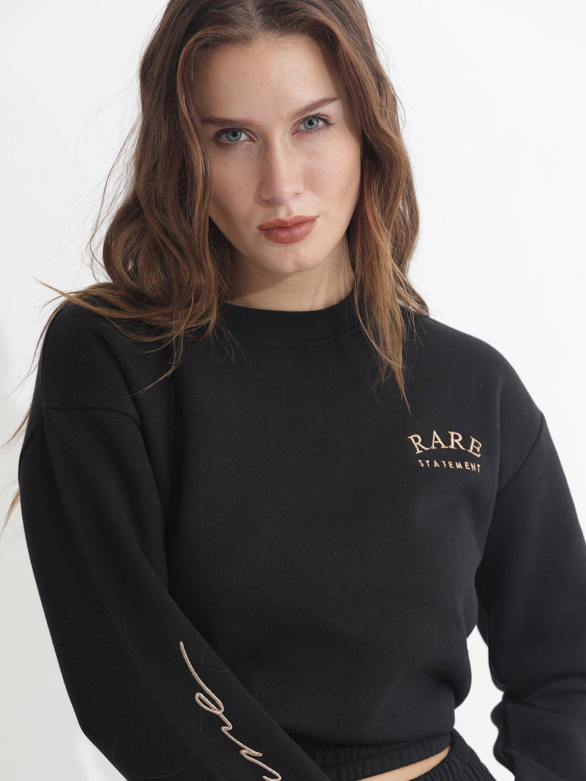 Black Typography Sweatshirt | SS90 - view 4
