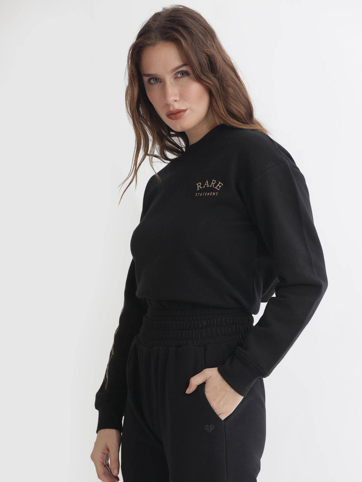 Black Typography Sweatshirt | SS90 - view 5