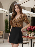 Brown Leopard Print Crop Top | CT61 - view 1