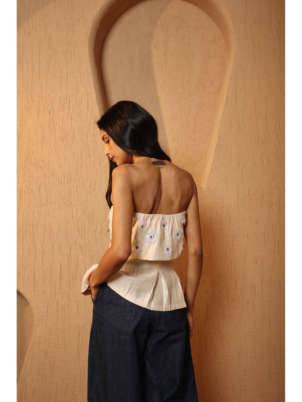 Strapless Sherbet Embellished Top | TT90 - view 5