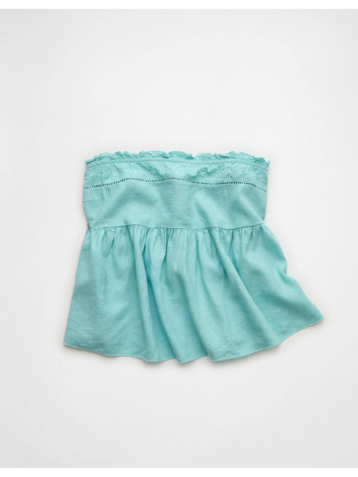 Ae Embroidered Strapless Babydoll Tube Top Blue | TT90 - view 1