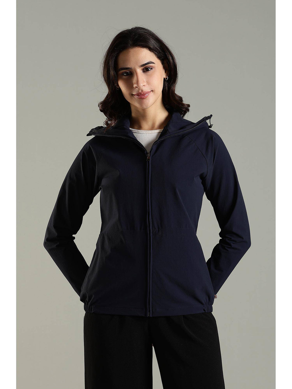 Women Hooded Water Repellent All Weather Jacket - Black | JK12 - view 11
