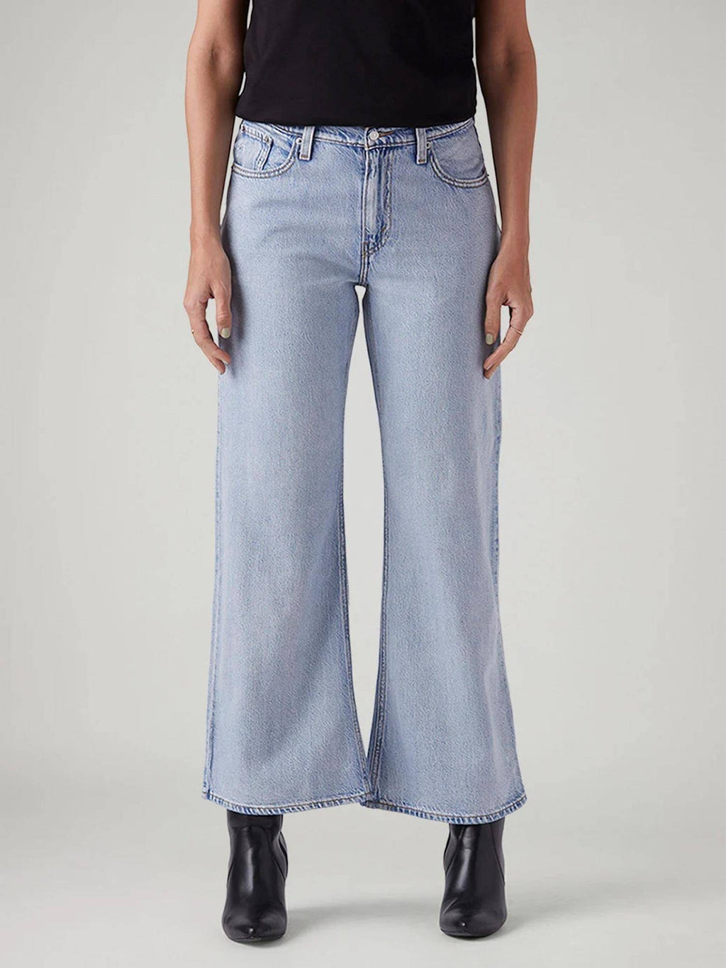 Blue Solid Plain Comfortable Fit Jeans | BT10 - view 1