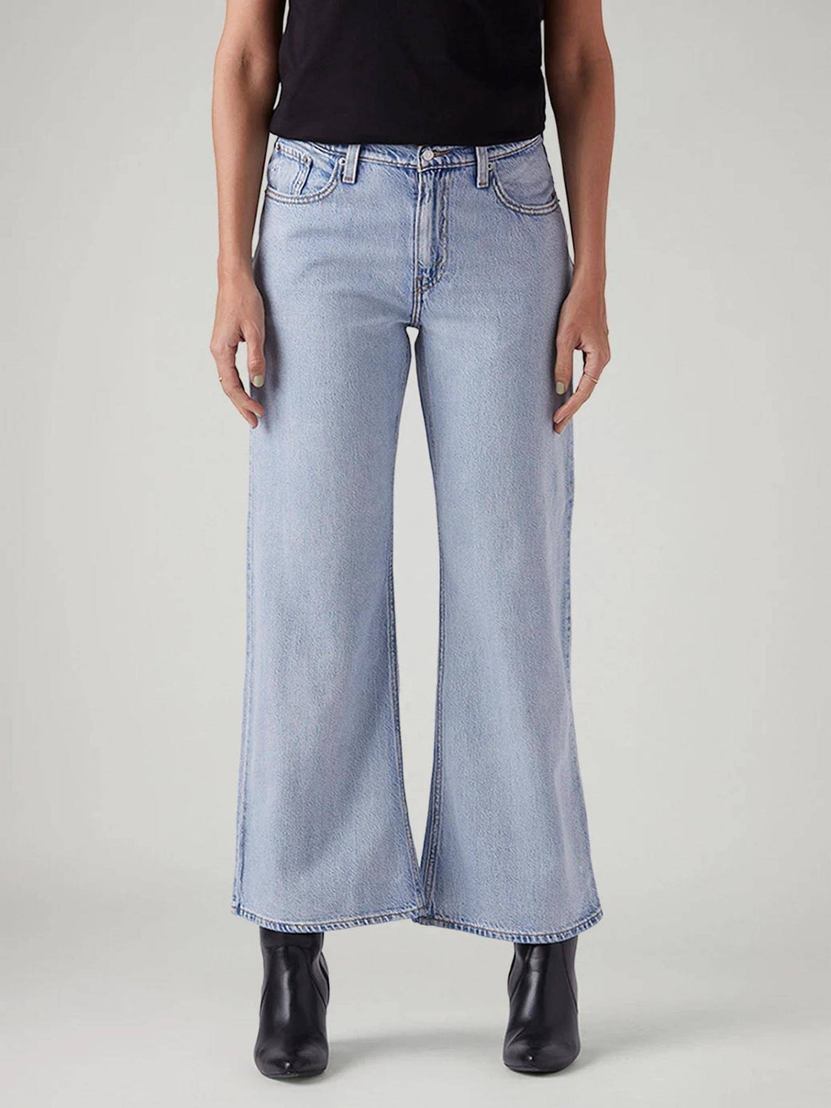 Blue Solid Plain Comfortable Fit Jeans | BT10 - view 1
