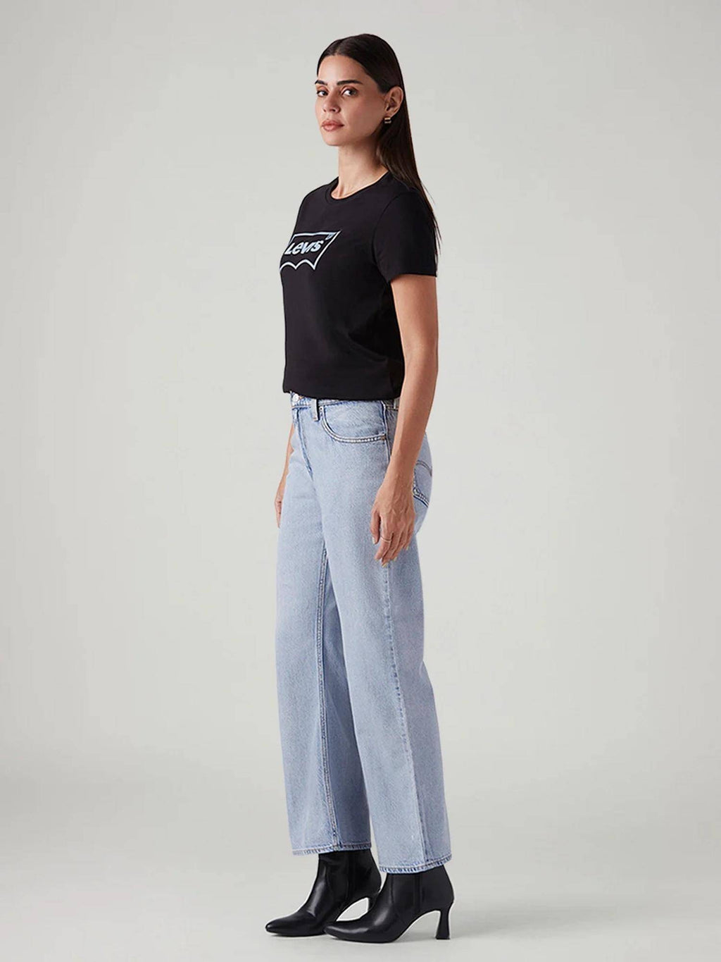 Blue Solid Plain Comfortable Fit Jeans | BT10 - view 2