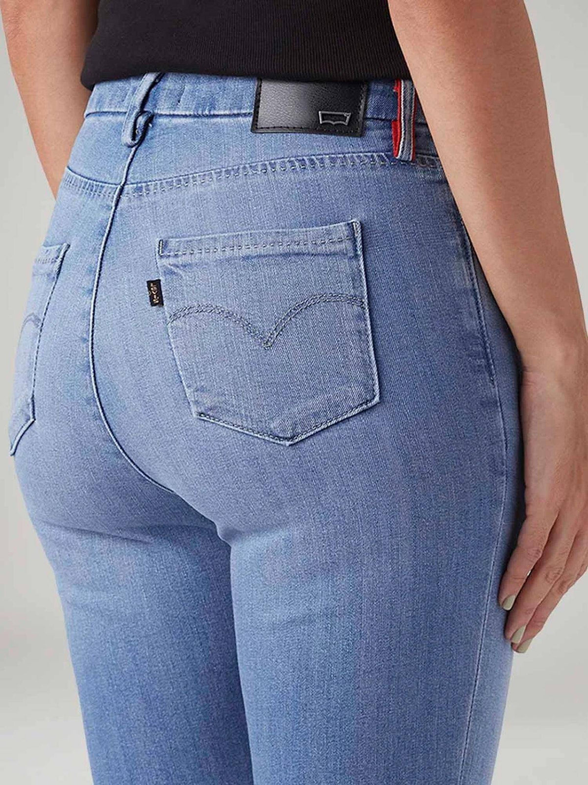 Blue Solid Plain Bootcut Fit Jeans | BT10 - view 4