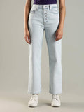 Blue Solid Plain Straight Fit Jeans | ST23 - view 1