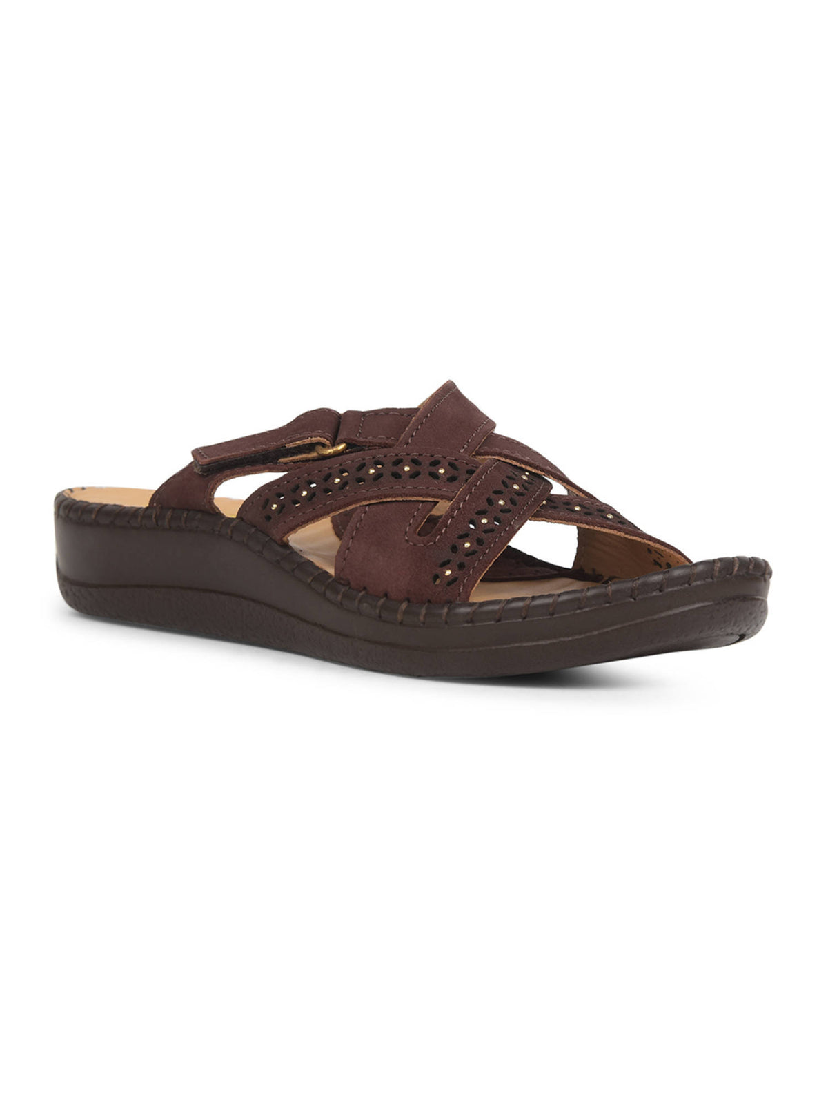 Women Casual Brown Slip-On Sandals | SD89 - view 1