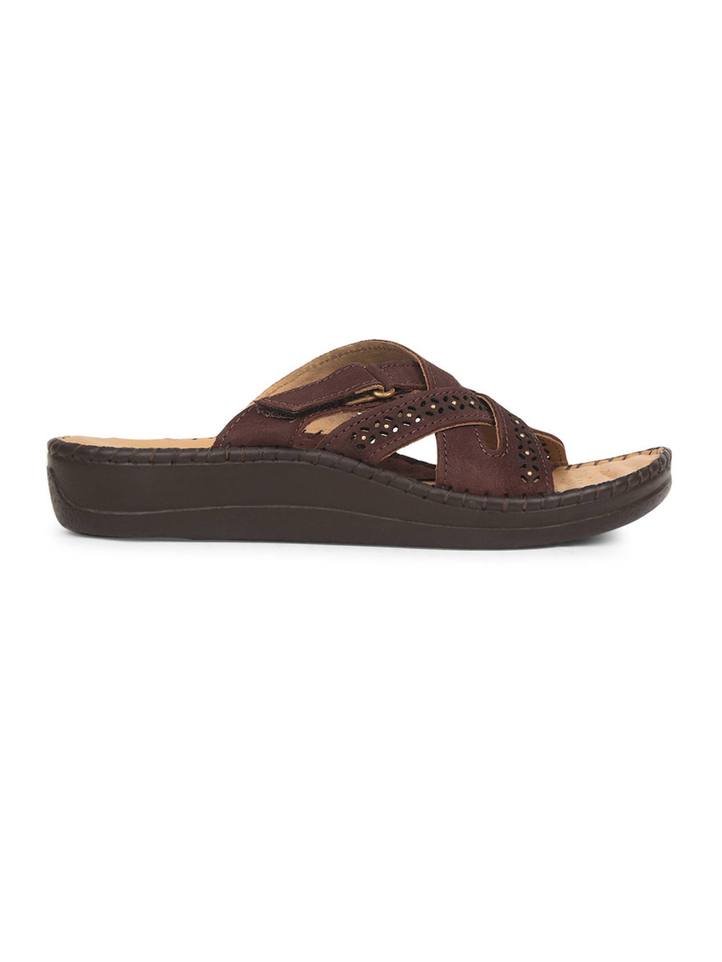 Women Casual Brown Slip-On Sandals | SD89 - view 2