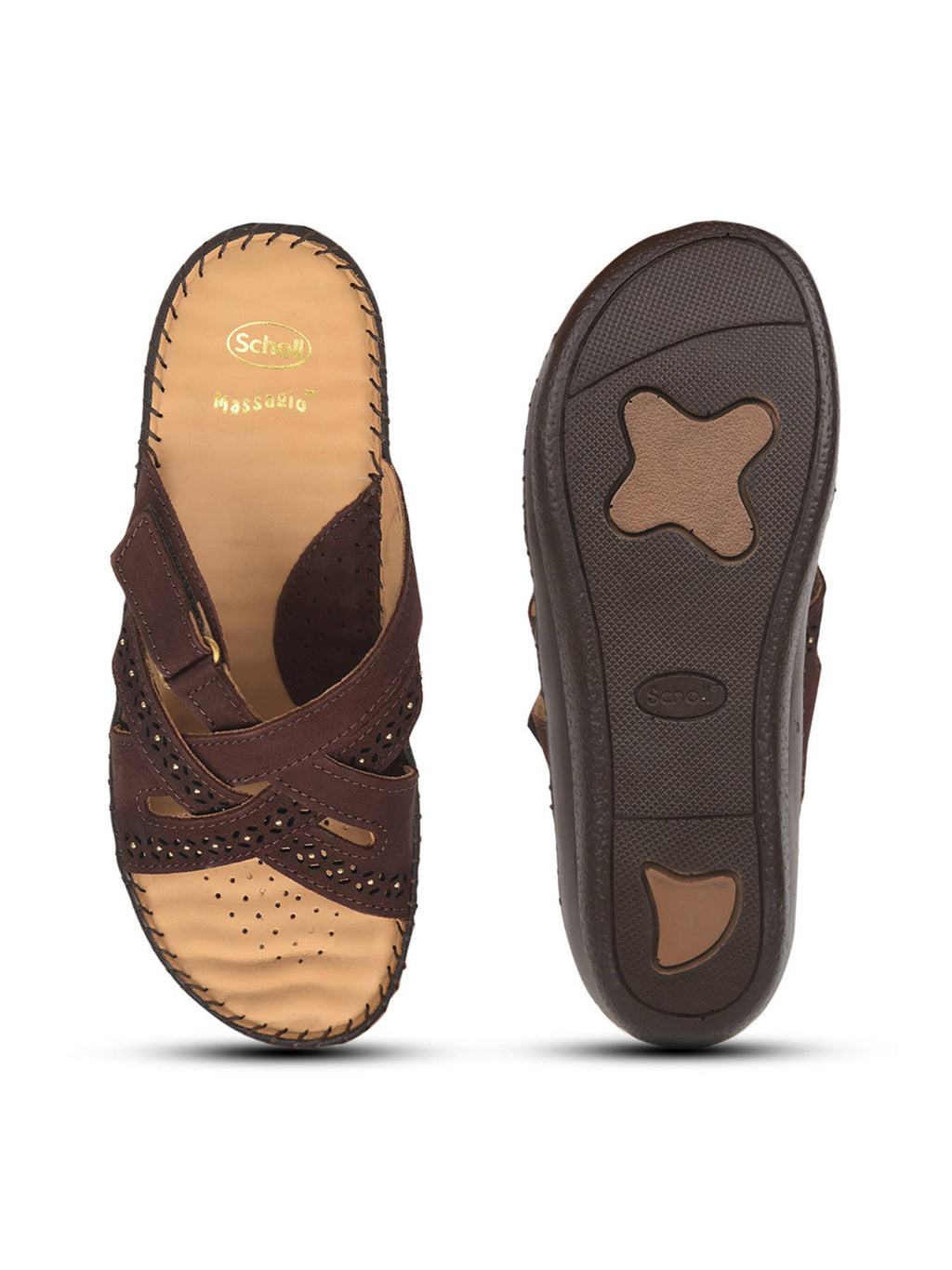 Women Casual Brown Slip-On Sandals | SD89 - view 4