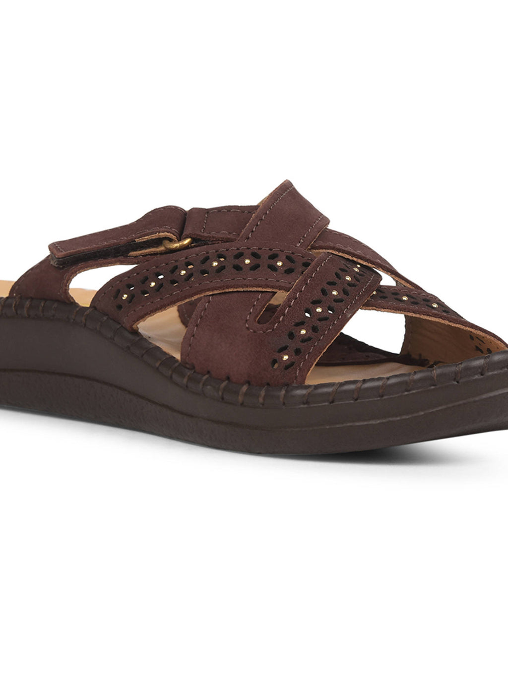 Women Casual Brown Slip-On Sandals | SD89 - view 5
