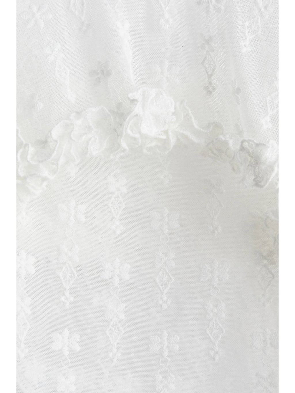 Women White Embroide Mesh Strappy Top | TT90 - view 2