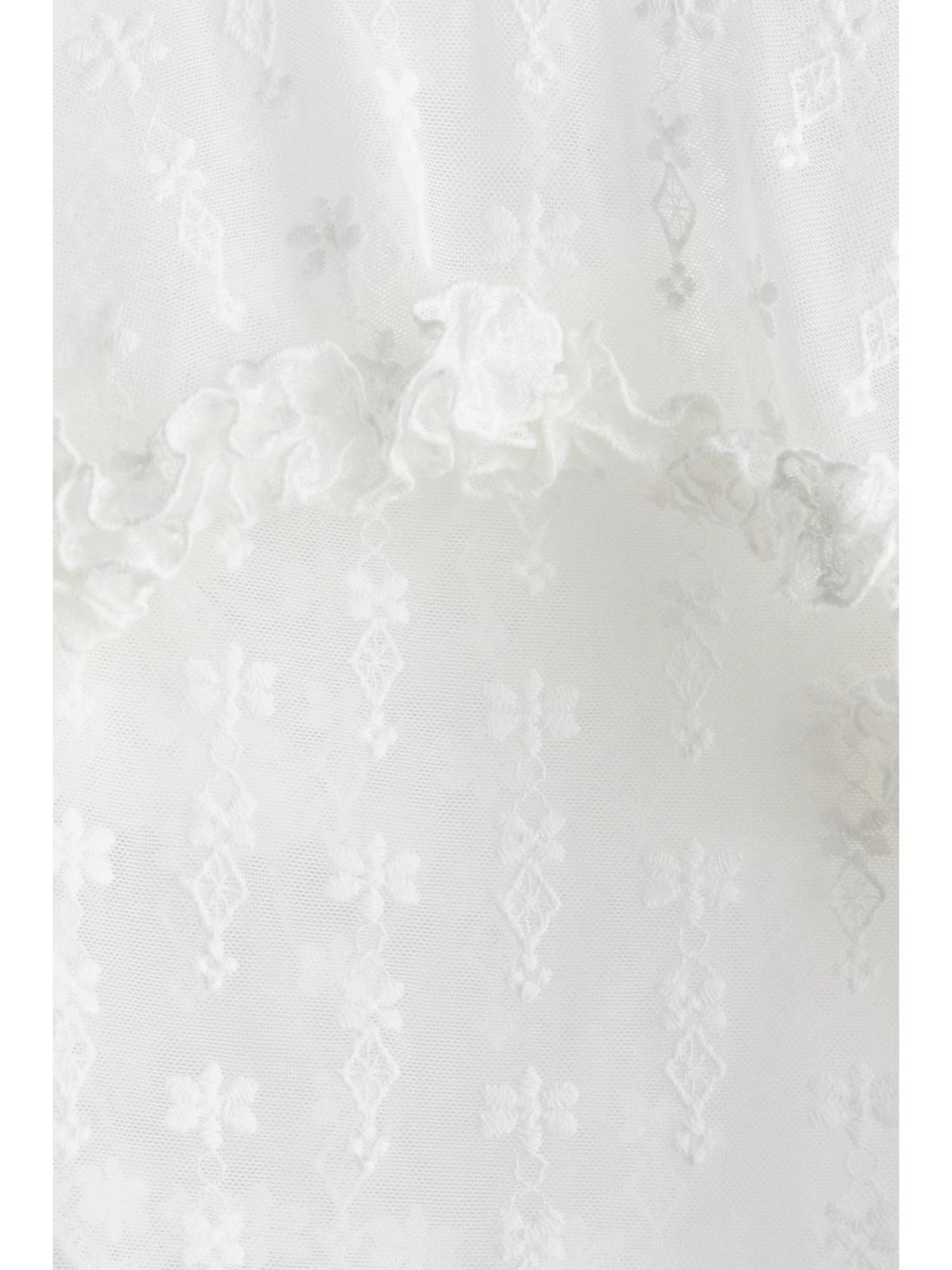 Women White Embroide Mesh Strappy Top | TT90 - view 2