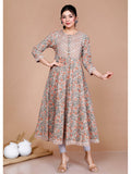 Cotton Floral Printed Anarkali Kurta for Women | U3S - view 1