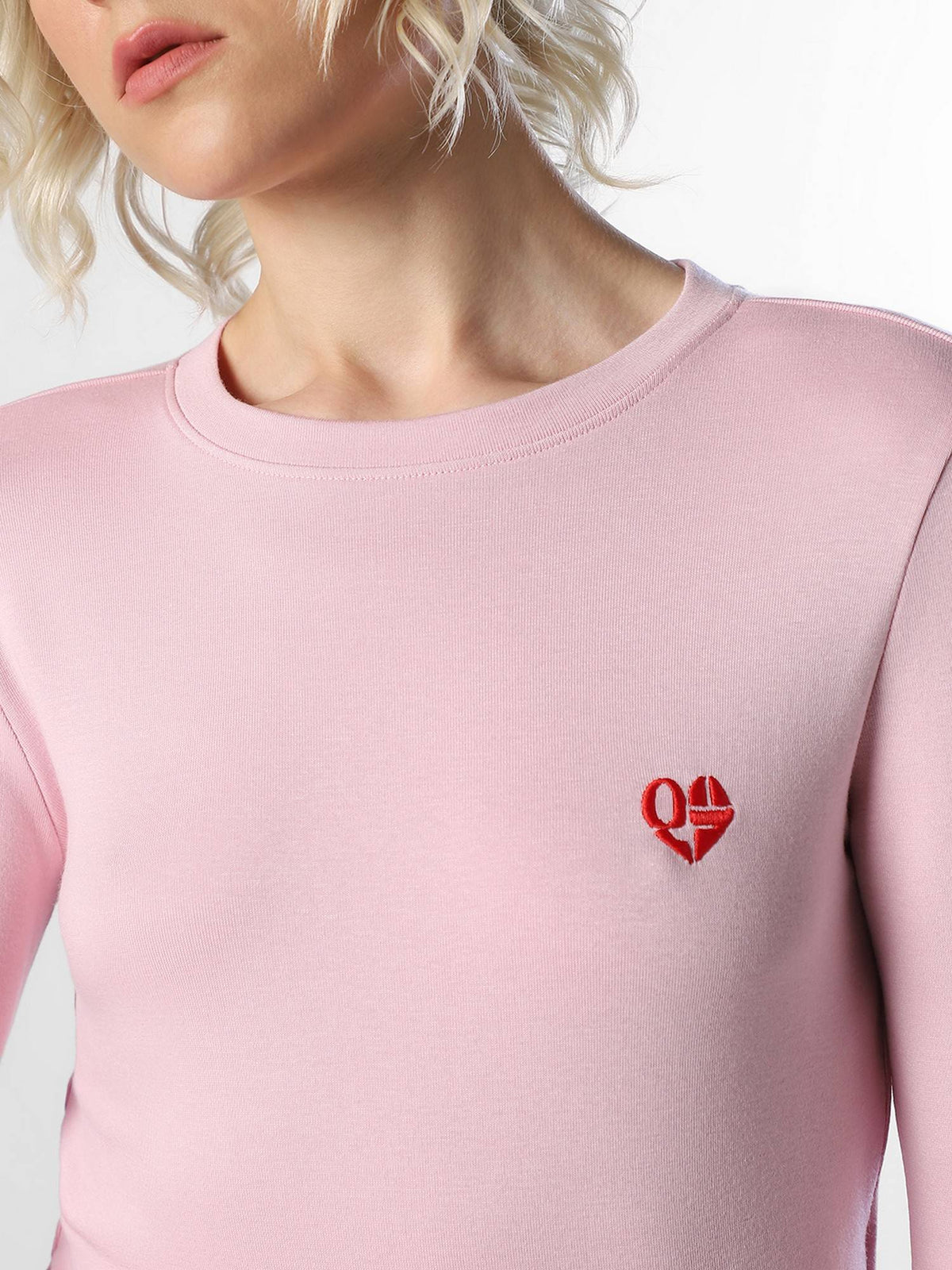 Women Solid Regular Fit Pink T-Shirt | TS56 - view 4