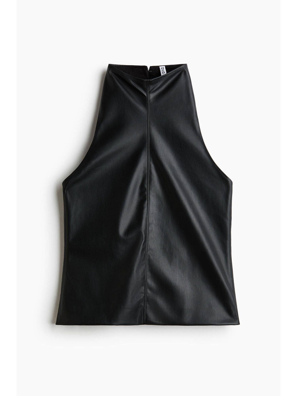 Women Black Coated Halterneck Top | HT67 - view 1