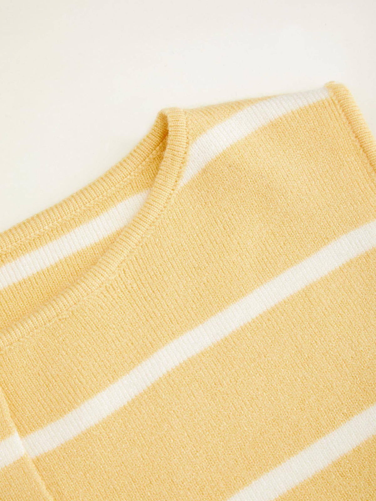 Knit Boat Neck Striped Button Split Vest | JC78 - view 29