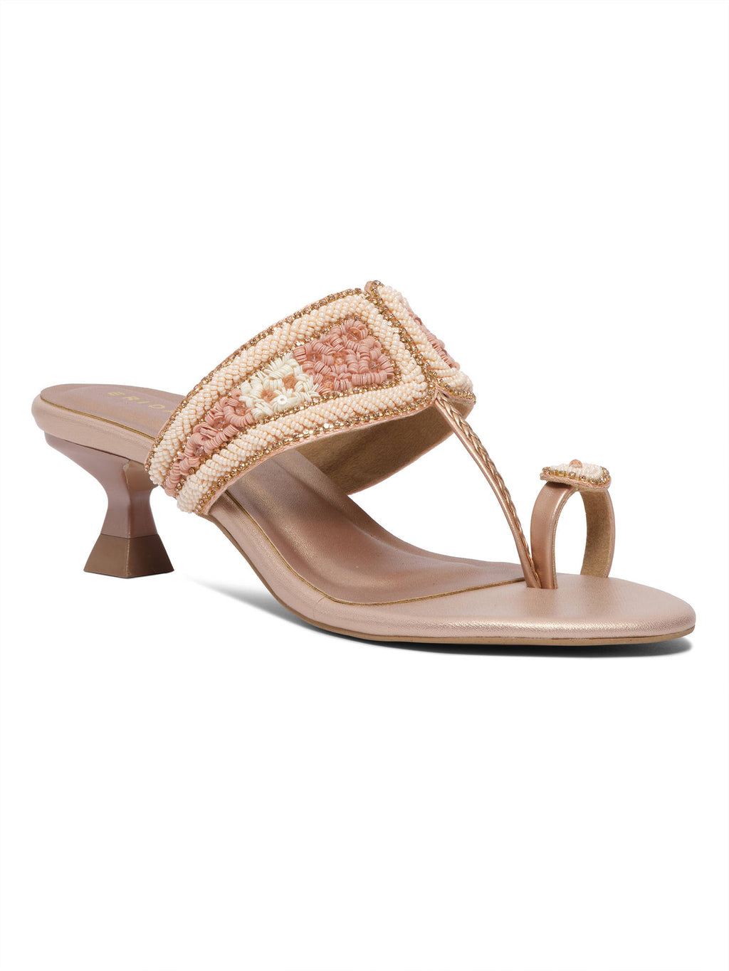 Leela Antique Kolhapuri Sandals Heels | H78 - view 8