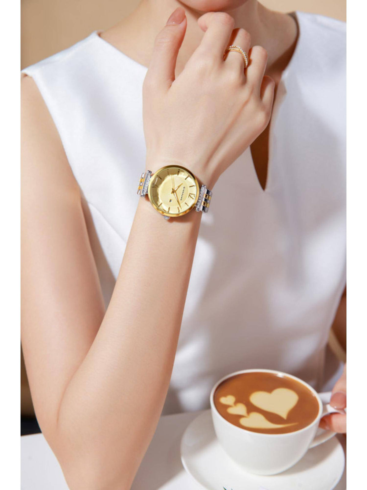 Exquisite Analog Watch for Women - White | W92 - view 14