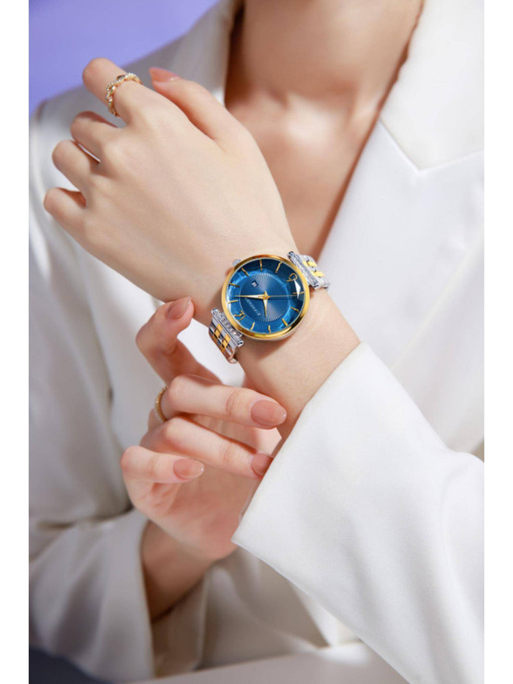 Exquisite Analog Watch for Women - White | W92 - view 26