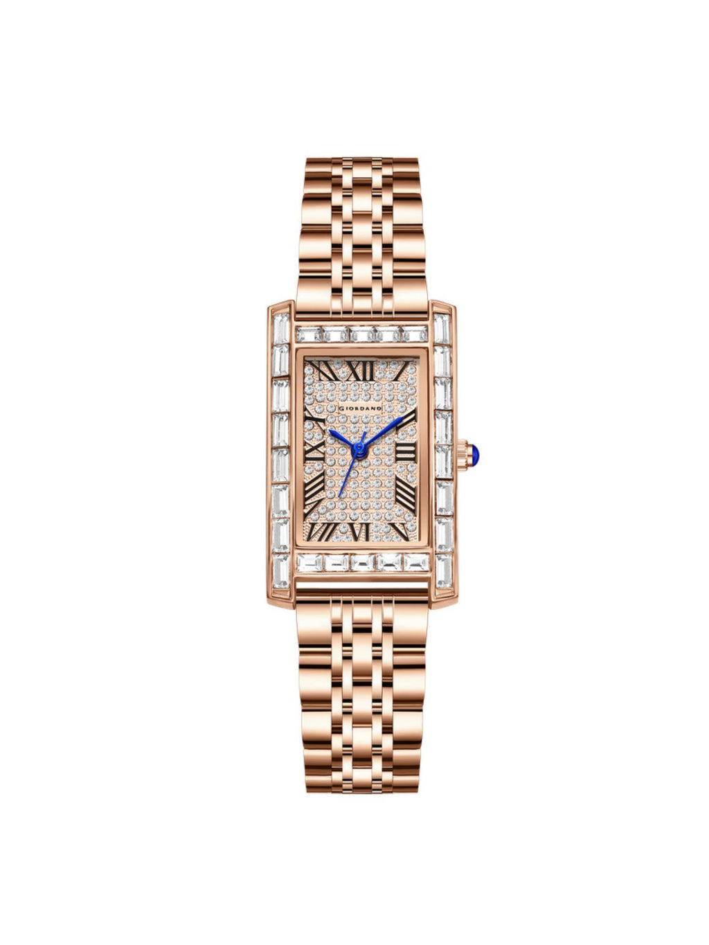 Rectangular Dress Watch for women with Crystal Bezel - White | W92 - view 7
