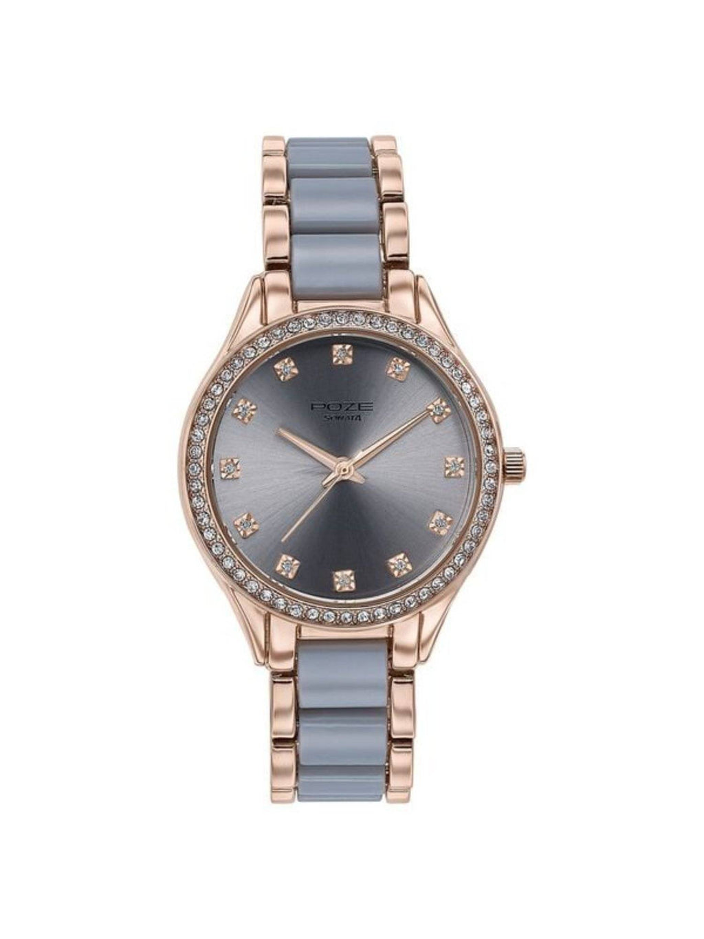 Women POZE DROP 4 Grey Dial Metal Strap Analog Watch - SP80054KM02W | W92 - view 2