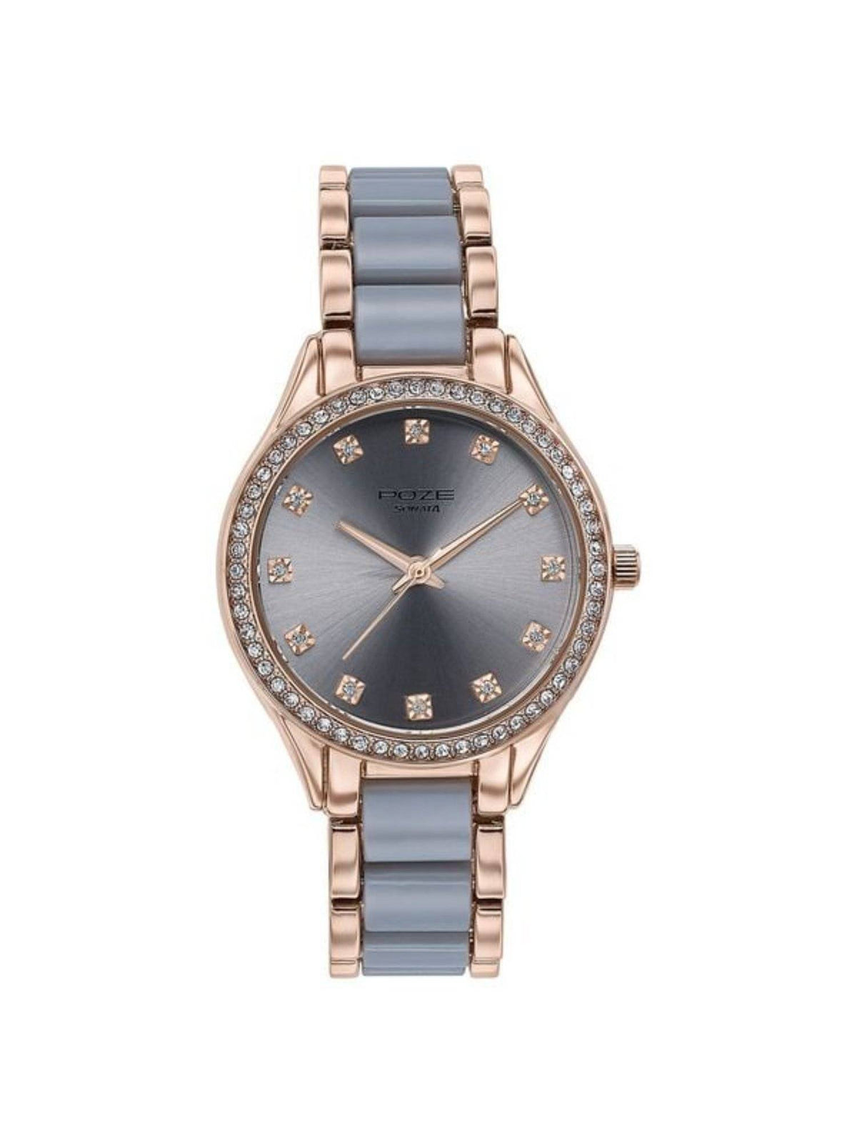 Women POZE DROP 4 Grey Dial Metal Strap Analog Watch - SP80054KM02W | W92 - view 2