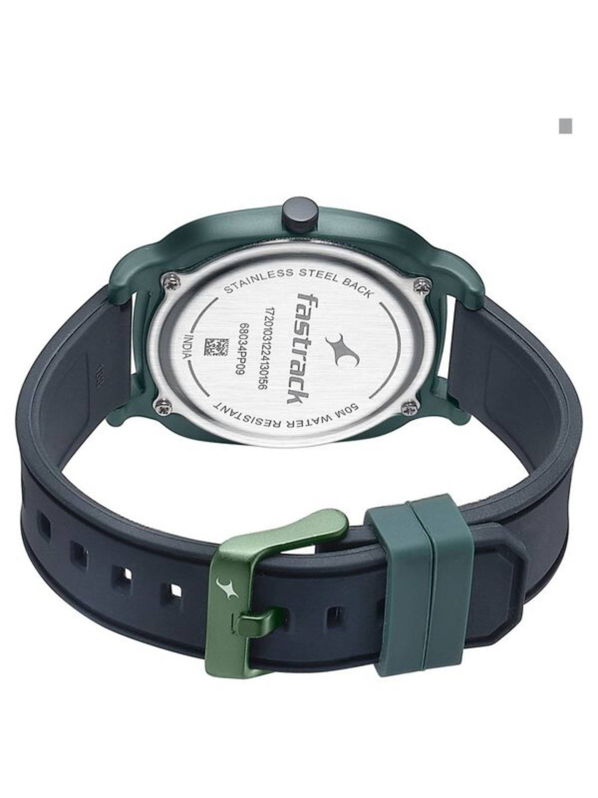 Unisex Hype Retro Aracde Green Dial Silicone Strap Analog Watch - 68034PP09W | W92 - view 5