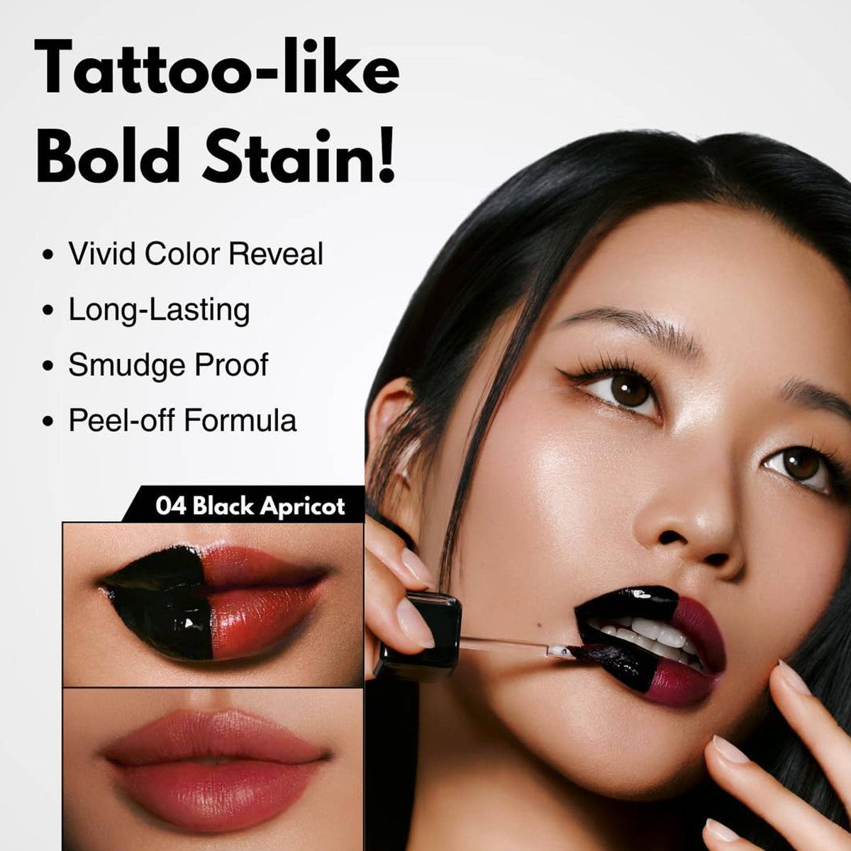 Black Peel Off Lip Tattoo | L12 - view 2