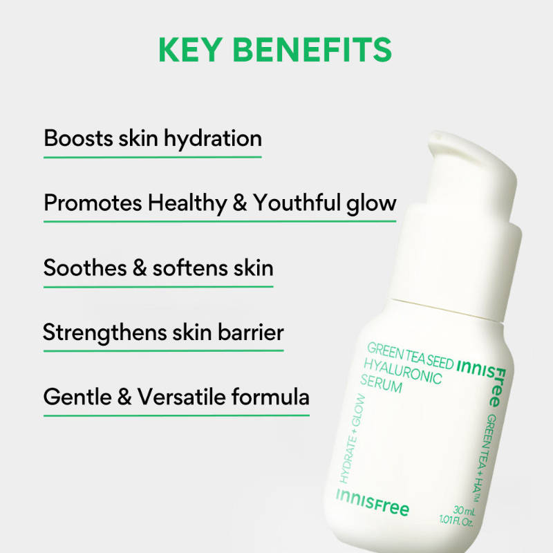 Hyaluronic Acid Green Tea Seed Serum For Glowing & Hydrated Skin | Z8 - view 2