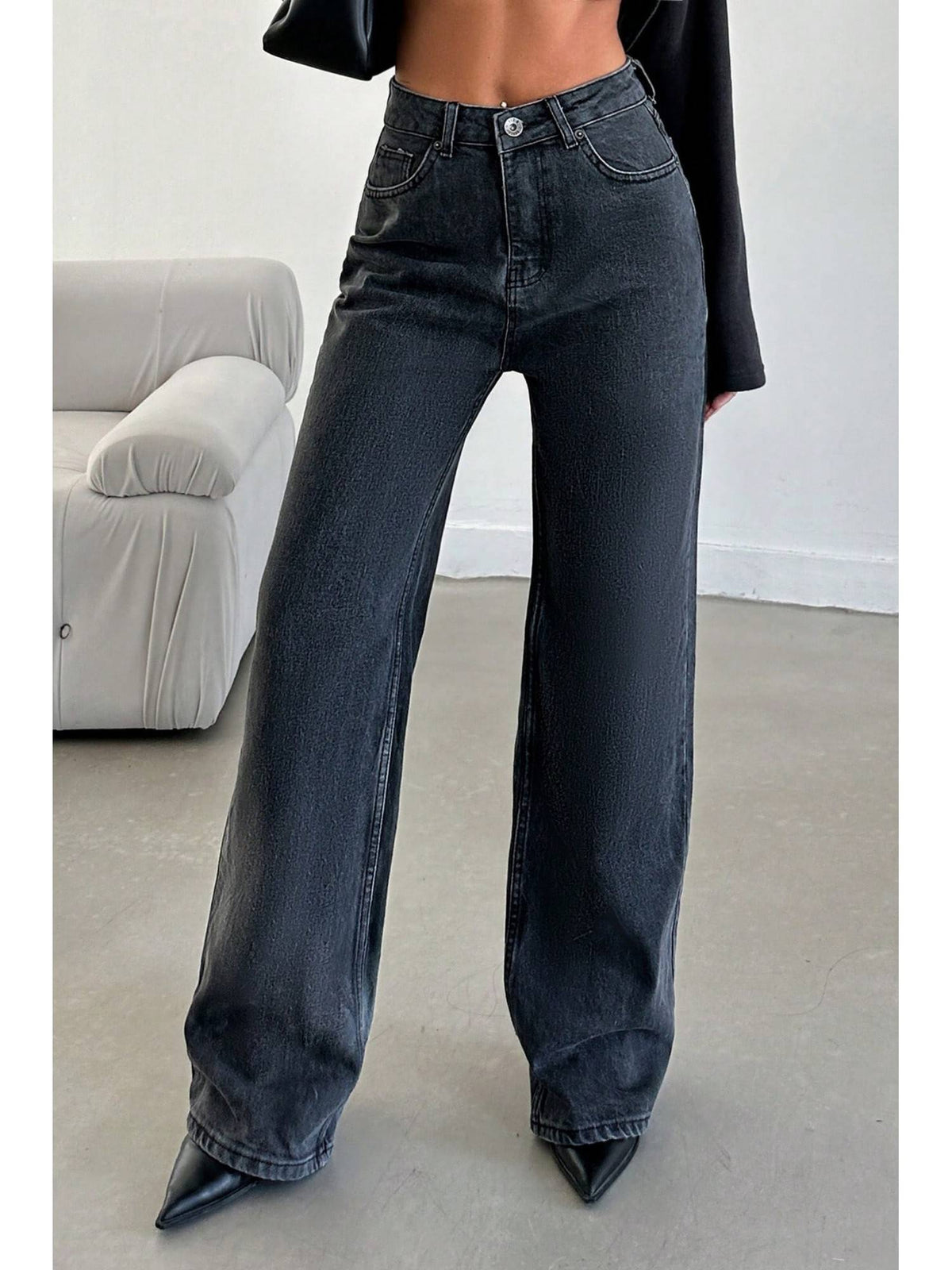 Deep Night Wide Leg Blue Jeans | WL90 - view 1