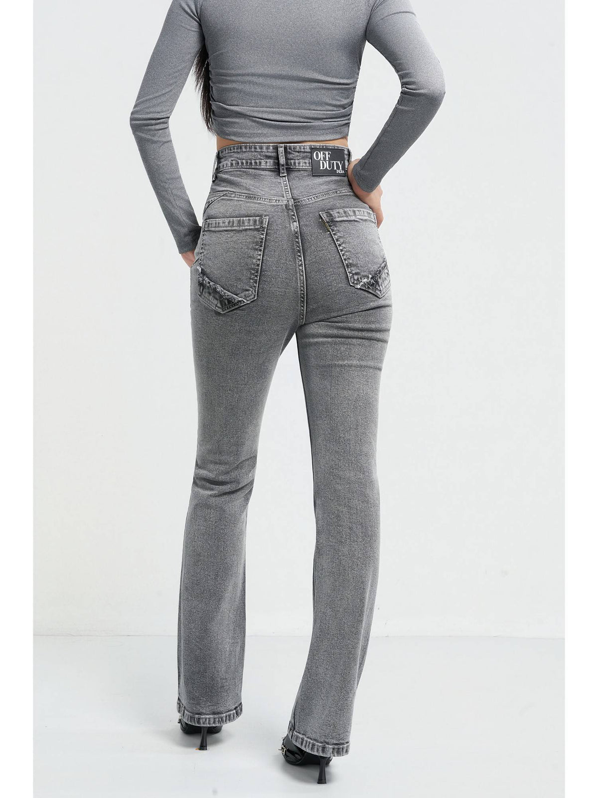 Vapor Fade Bootcut Grey Jeans | BT10 - view 2