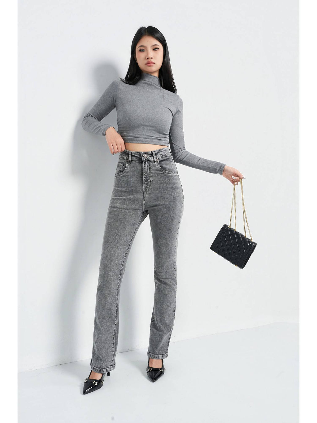Vapor Fade Bootcut Grey Jeans | BT10 - view 3