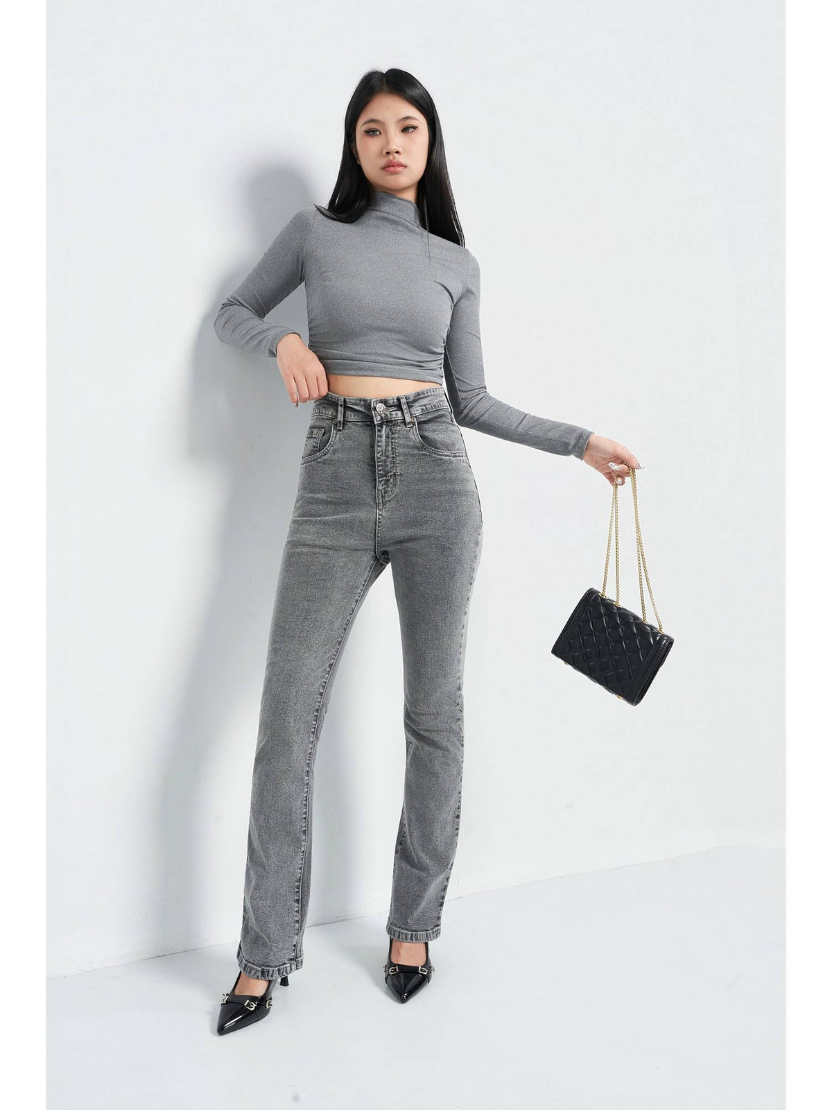 Vapor Fade Bootcut Grey Jeans | BT10 - view 3