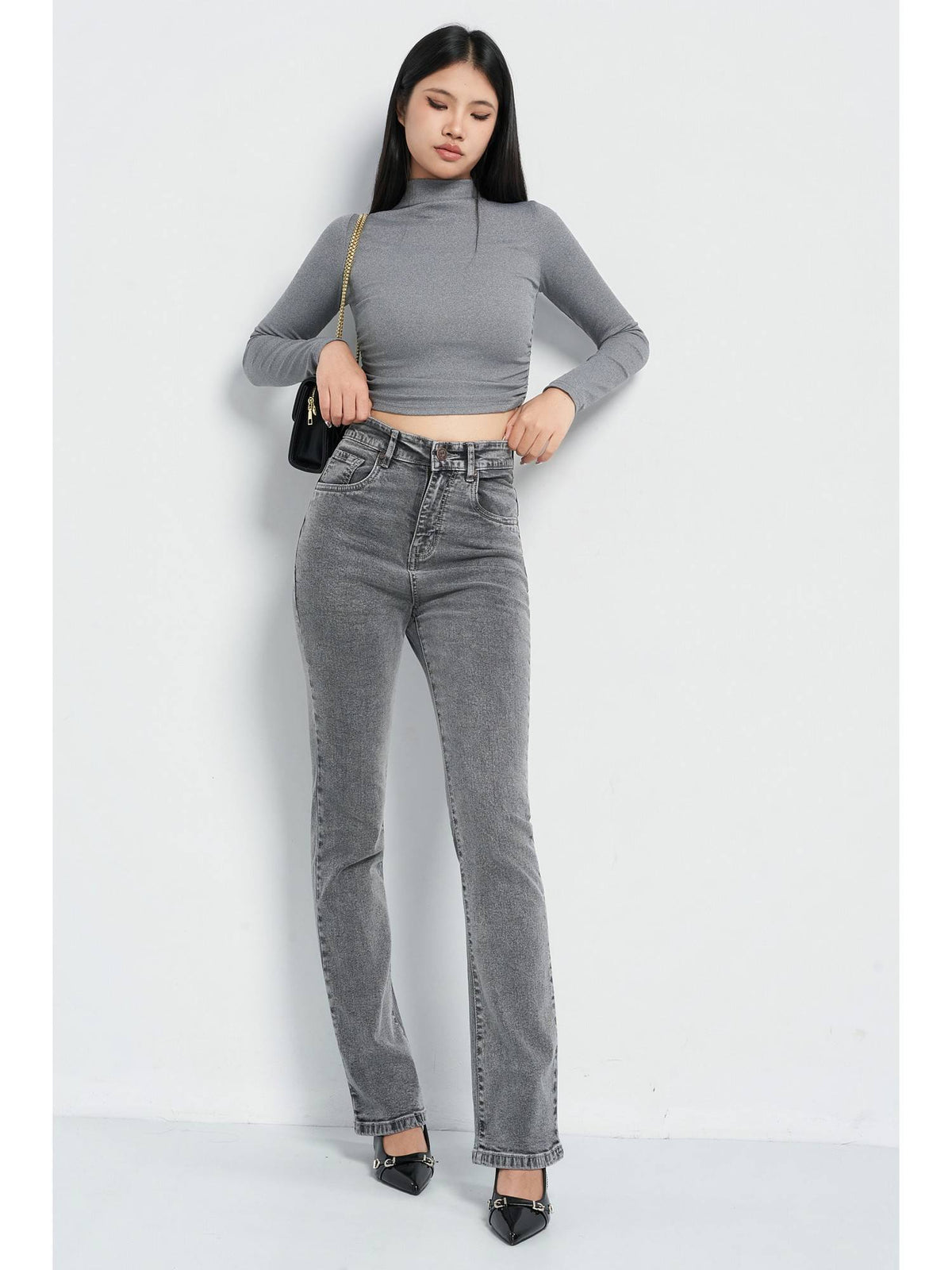 Vapor Fade Bootcut Grey Jeans | BT10 - view 6