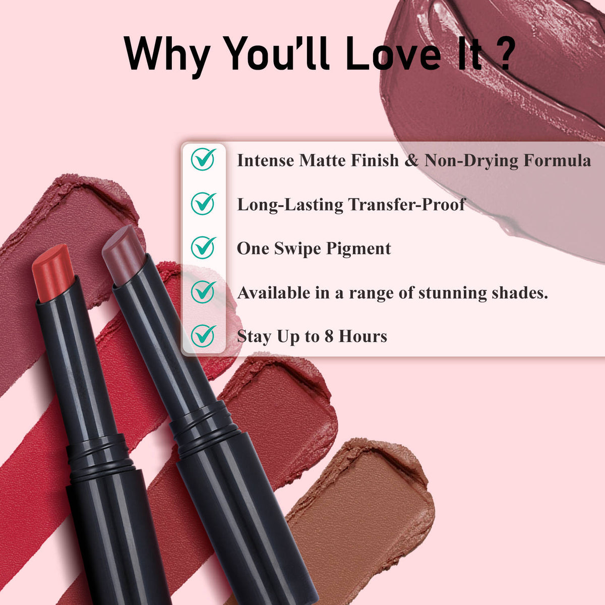 Play All Day Non Transfer Lipstick | L12 - view 4