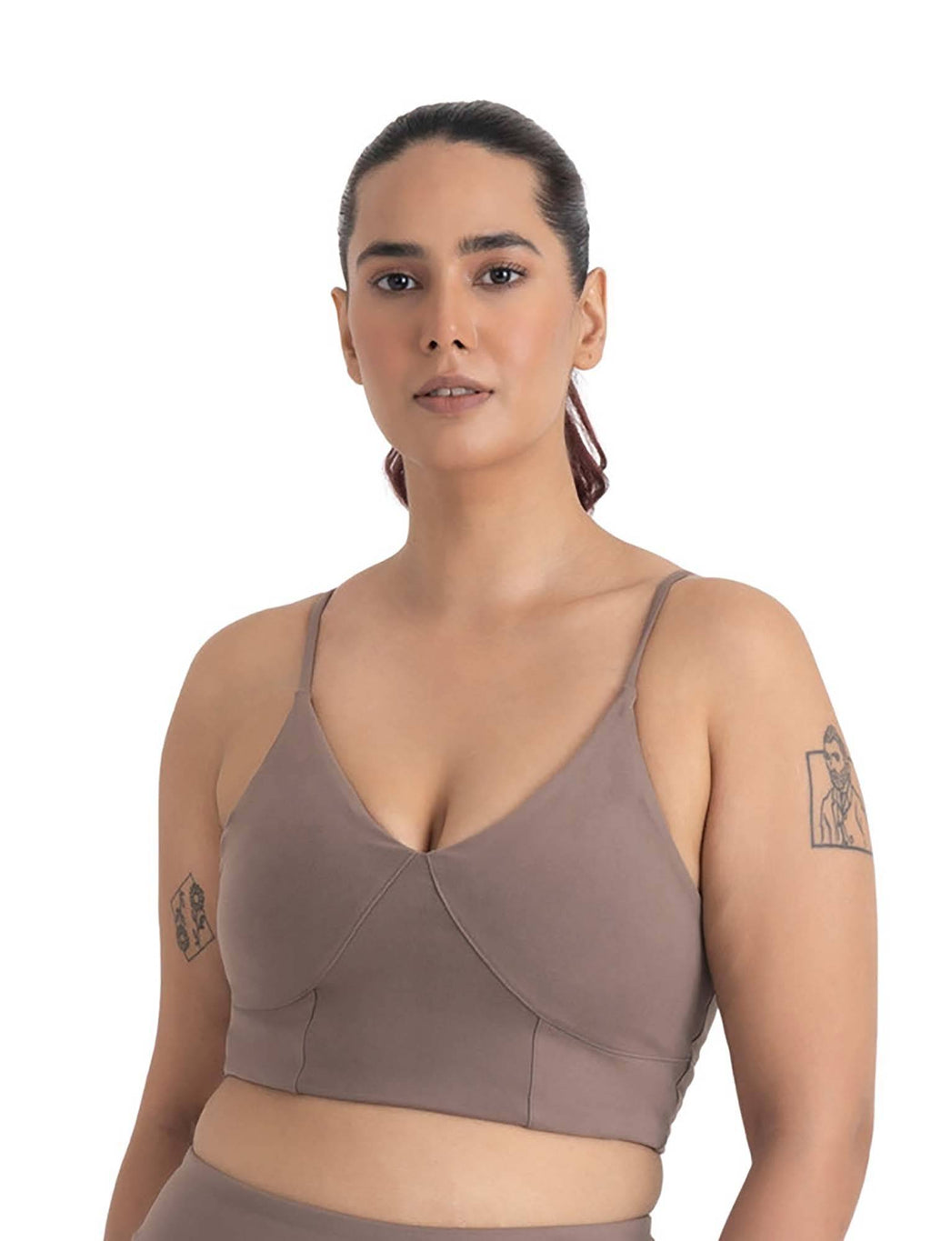 Mauve Zen Cross Back Lightly Padded with Removable Cups Sports Bra | sb09 - view 31