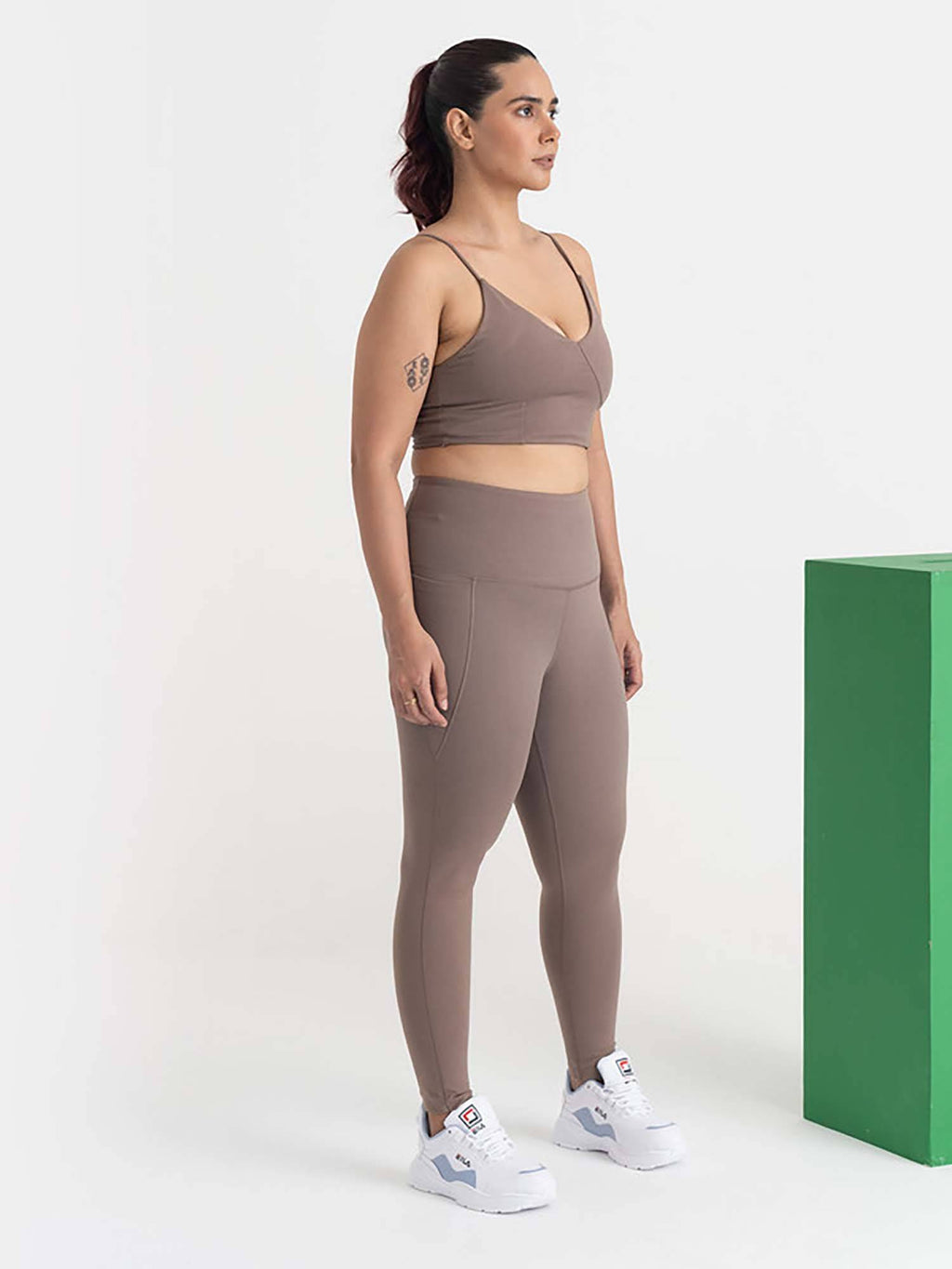Mauve Zen Cross Back Lightly Padded with Removable Cups Sports Bra | sb09 - view 33