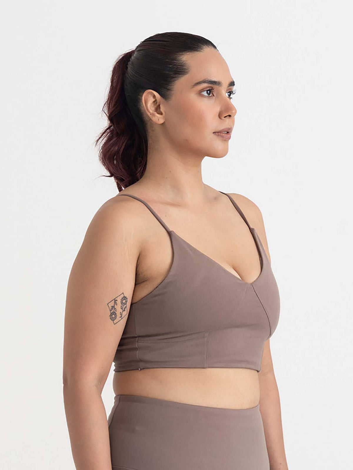 Mauve Zen Cross Back Lightly Padded with Removable Cups Sports Bra | sb09 - view 34