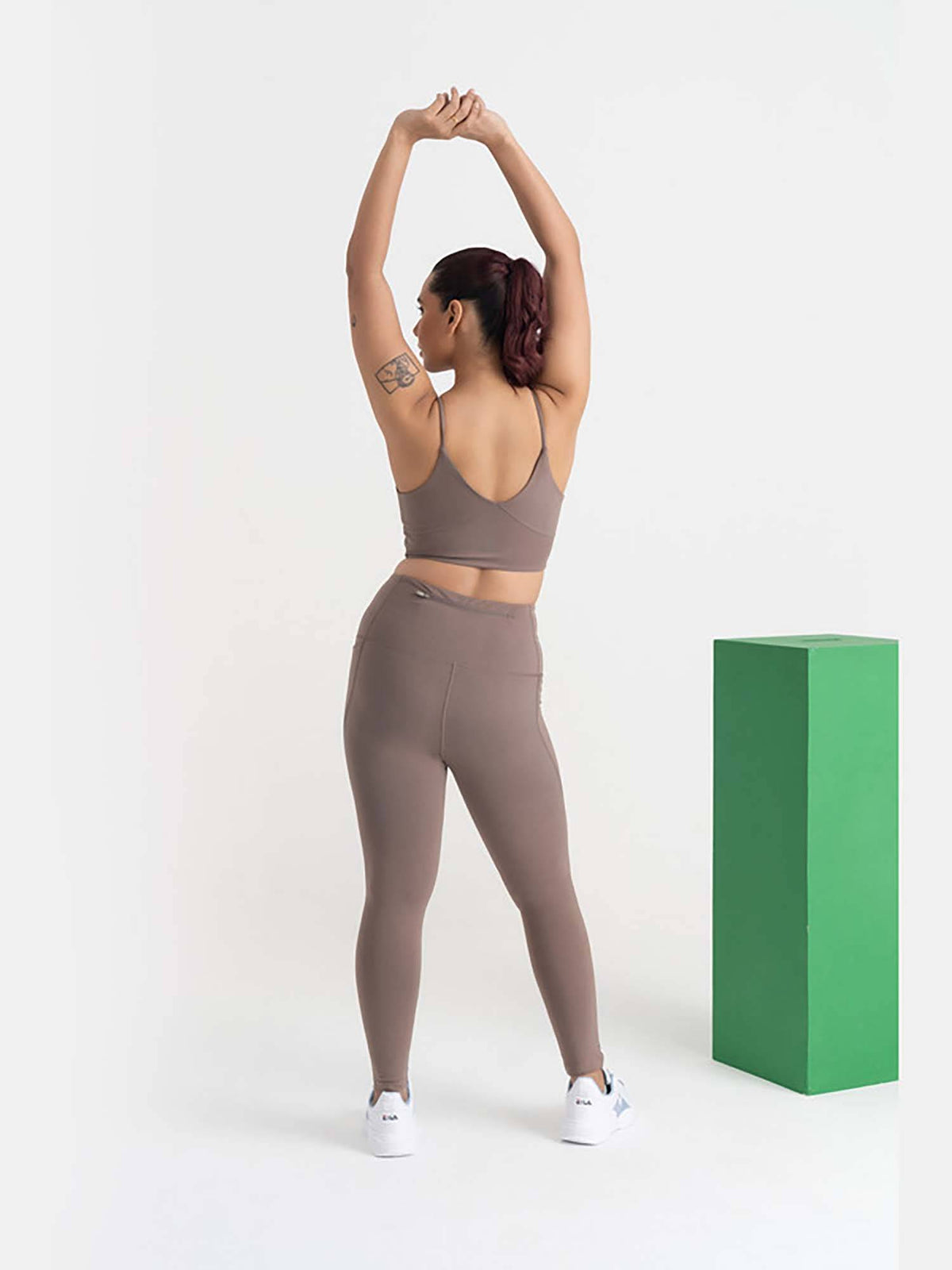 Mauve Zen Cross Back Lightly Padded with Removable Cups Sports Bra | sb09 - view 36