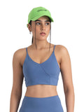 Mauve Zen Cross Back Lightly Padded with Removable Cups Sports Bra | sb09 - view 37