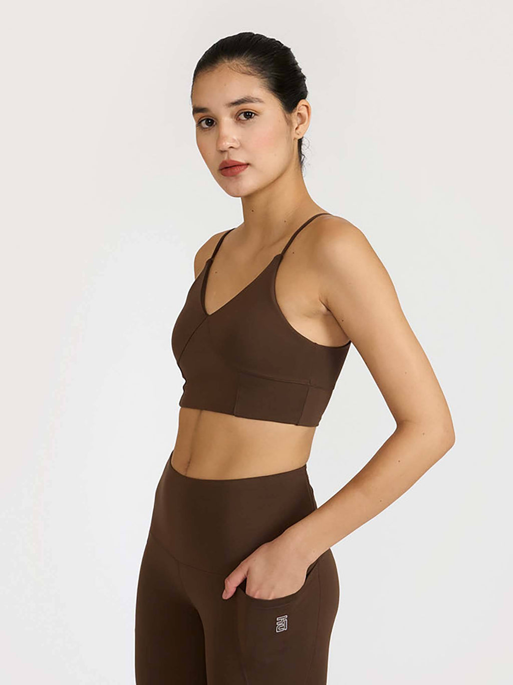 Mauve Zen Cross Back Lightly Padded with Removable Cups Sports Bra | sb09 - view 56