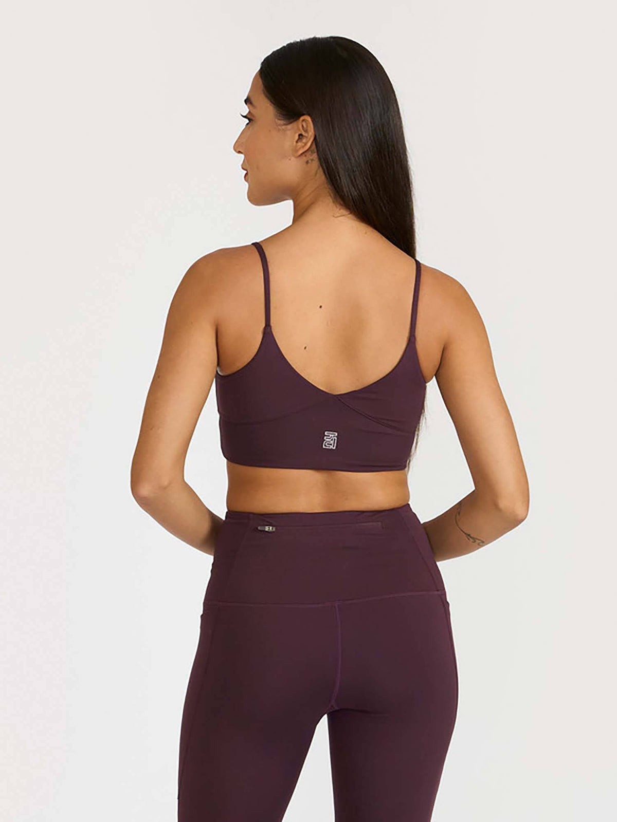 Mauve Zen Cross Back Lightly Padded with Removable Cups Sports Bra | sb09 - view 26